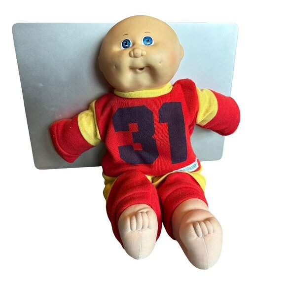 Cabbage Patch Kids Other - Cabbage Patch Doll Xavier Roberts Signed Bald Boy Football Outfit Collectible